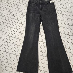 Express Black 70s Flare Mid Rise